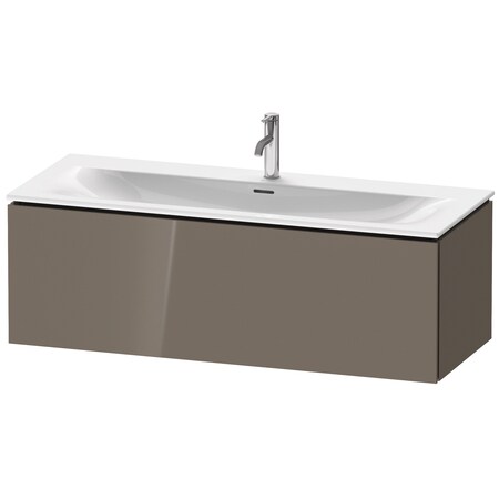 L-Cube Wall-Mounted Vanity Unit Flannel Gray High Gloss